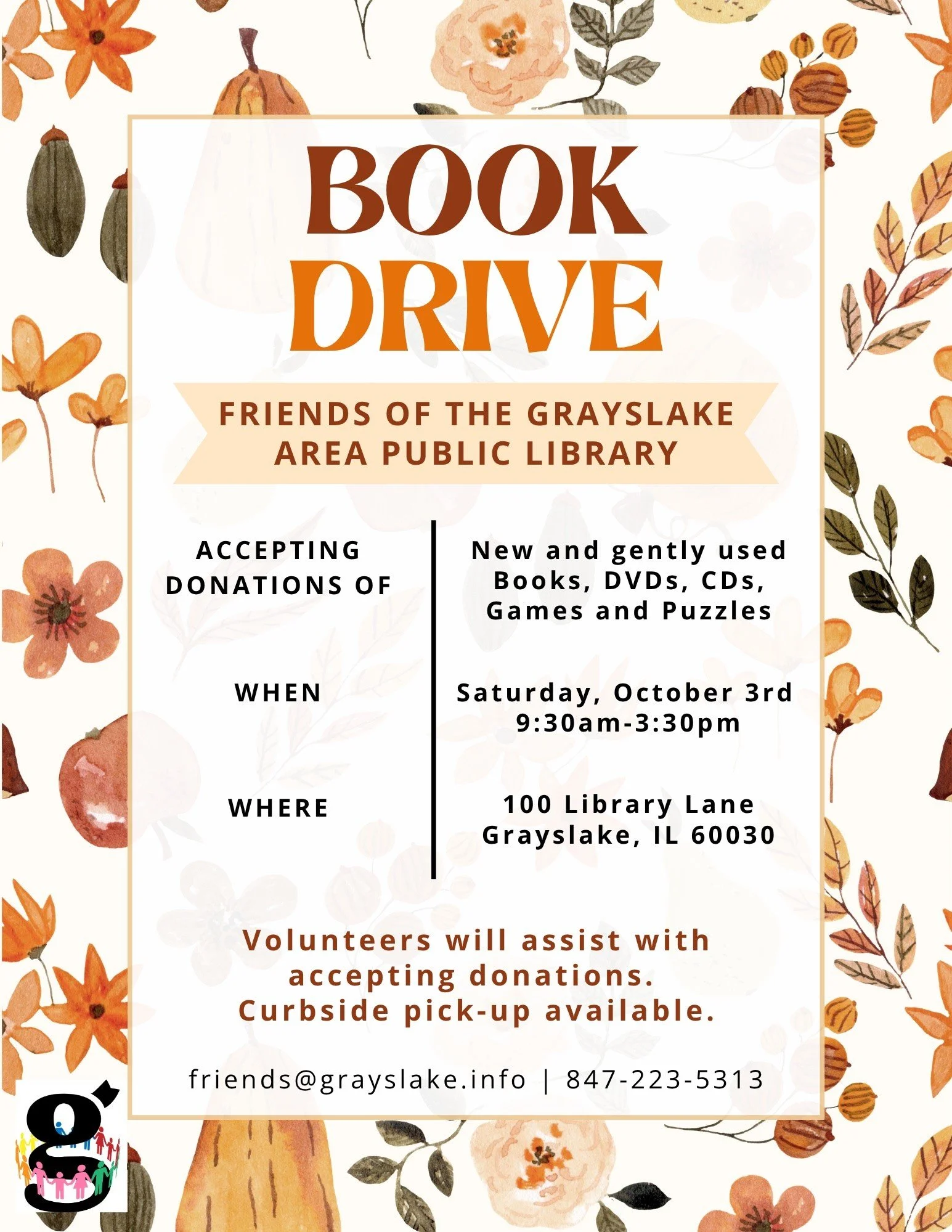 Friends of the Library: Book Drive — Grayslake Village Center